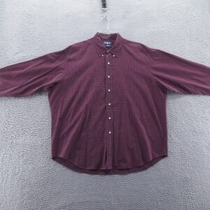 Ralph Lauren Mens Blake Button Down Shirt XXL Red Plaid Long Sleeve Collared